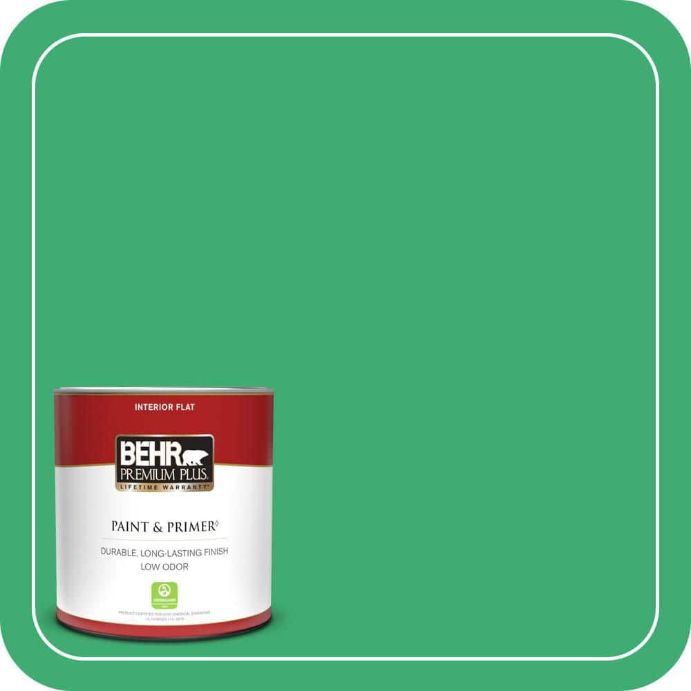 BEHR PREMIUM PLUS #460B-5 Fresh Greens Enamel Interior/Exterior Paint & Primer Color Sample