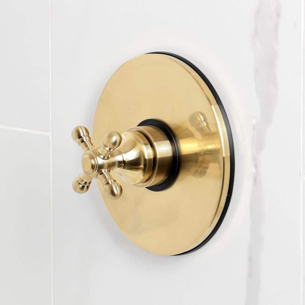Kingston Brass Metropolitan 1-Handle 1-Spray Tub and Shower Faucet 1.8 GPM in Brushed Brass (3)