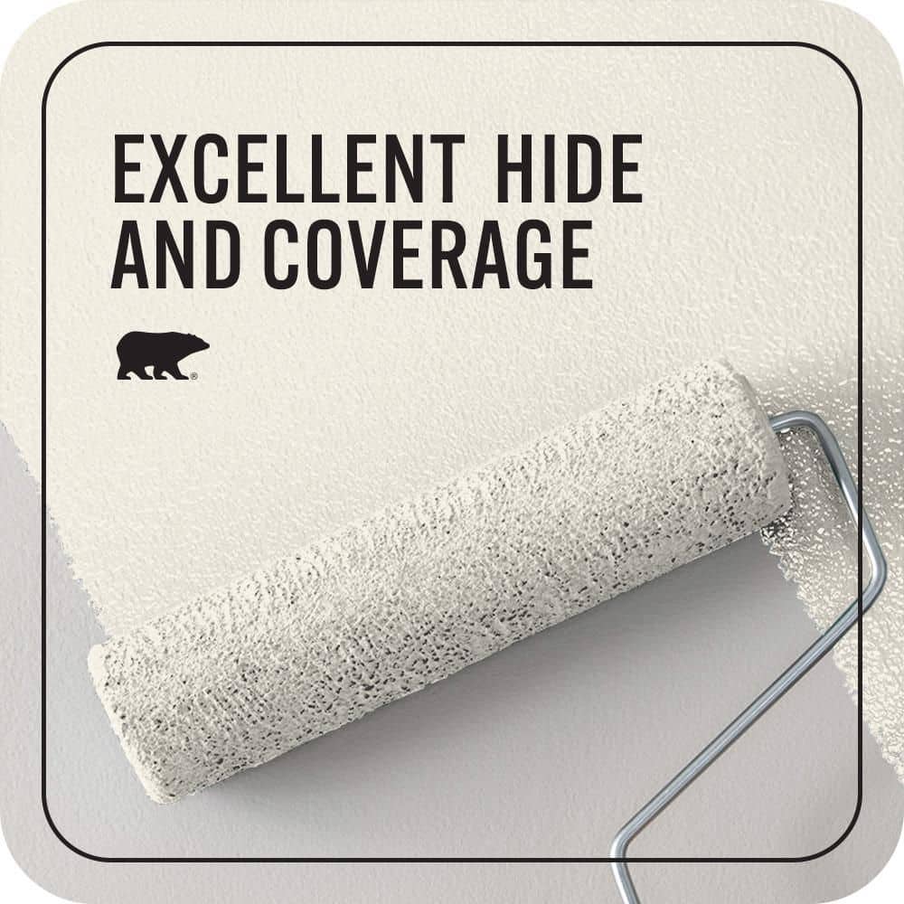 BEHR PREMIUM PLUS #ECC-16-2 Bright Moon Flat EcoMix Plant-Based & Primer (2)
