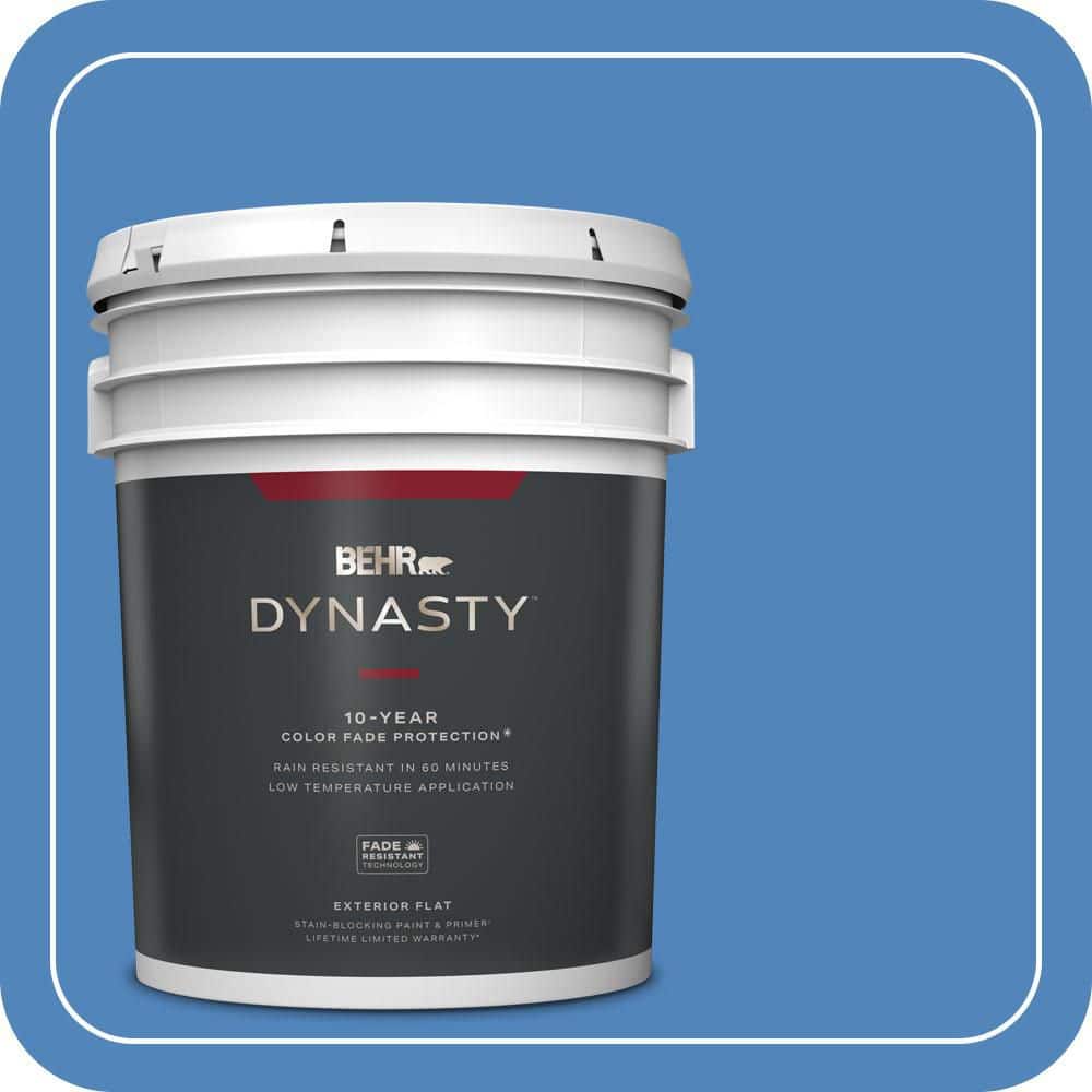 BEHR DYNASTY 5 gal. #570B-6 Handsome Hue Flat Exterior Stain-Blocking Paint & Primer