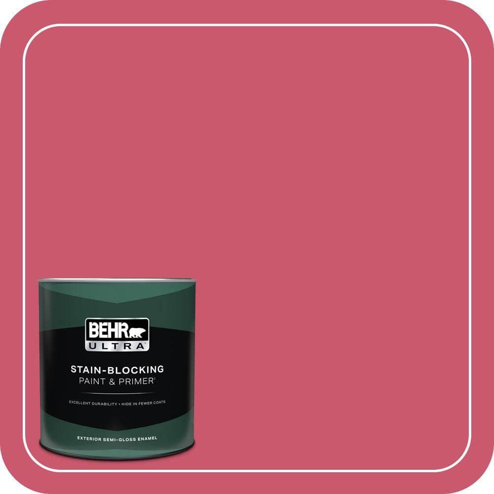 BEHR ULTRA 1 qt. #T11-15 Pinkelicious Semi-Gloss Enamel Exterior Paint & Primer