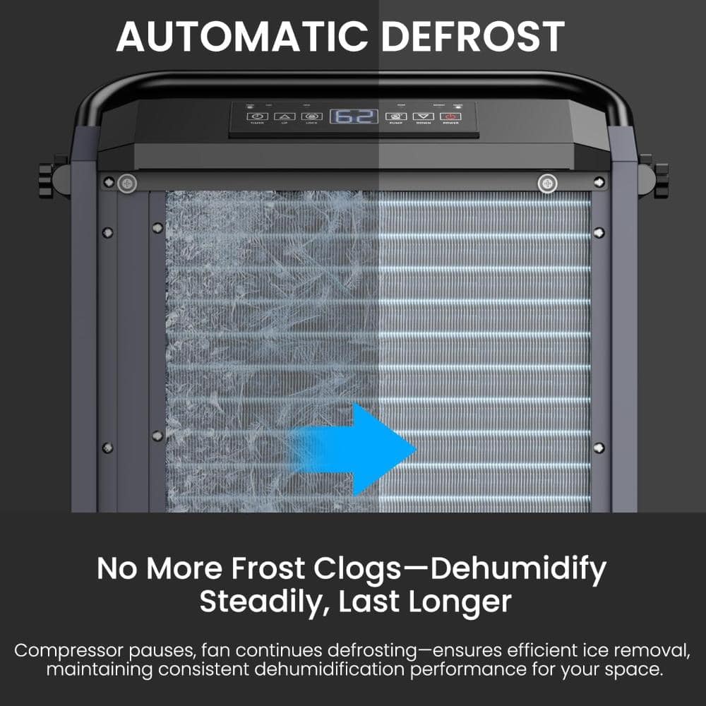 Stbine 305 Pints Commercial Dehumidifier with Drain Hose for Basements, Coverage Area 9000 Sq.ft.gray (3)