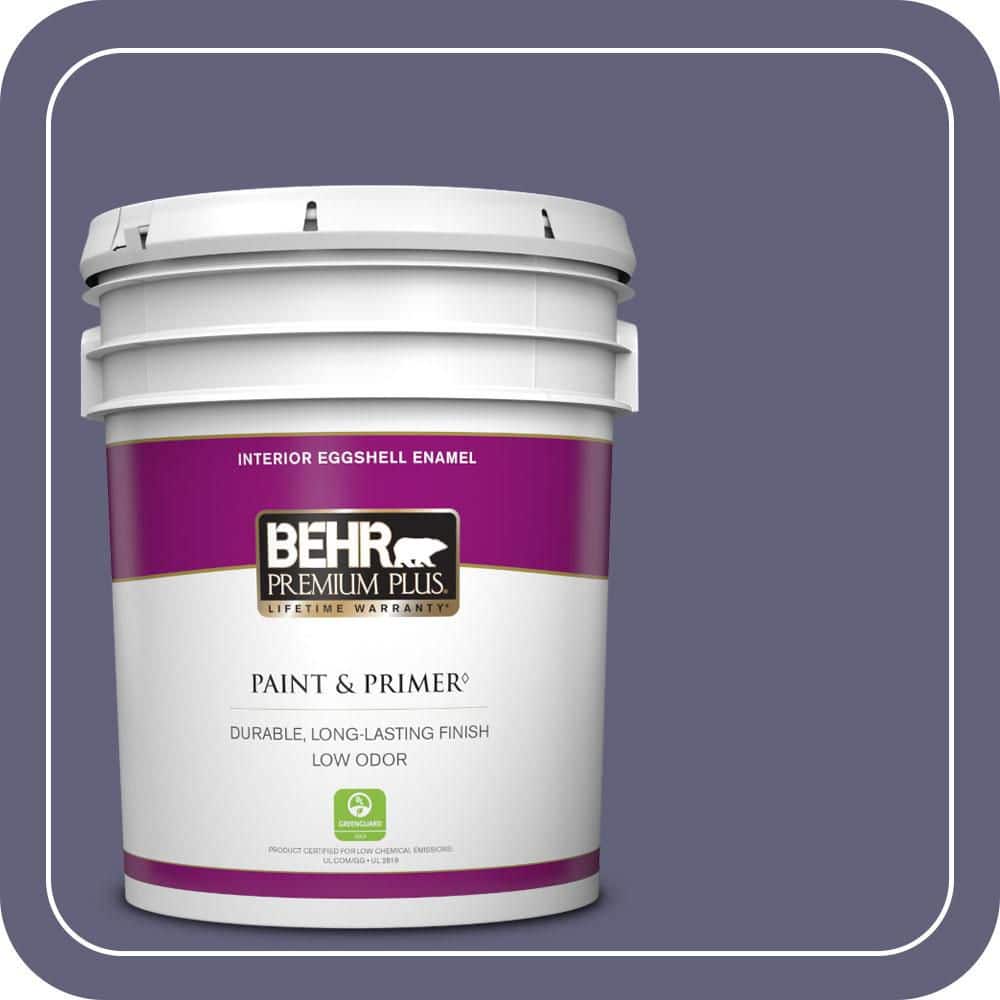 BEHR PREMIUM PLUS 5 gal. #PMD-44 Twilight Dusk Eggshell Enamel Low Odor Interior Paint & Primer