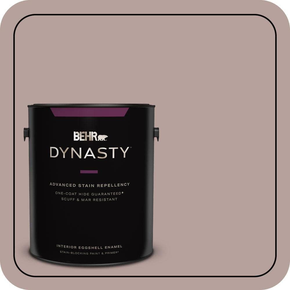 BEHR DYNASTY 1 gal. #N130-4 Plum Taupe One-Coat Hide Eggshell Enamel Interior Stain-Blocking Paint & Primer