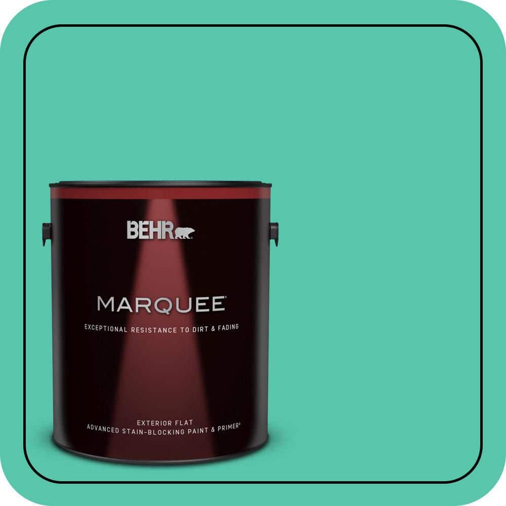 BEHR MARQUEE 1 gal. #480B-4 Shoreline Green Flat Exterior Paint & Primer