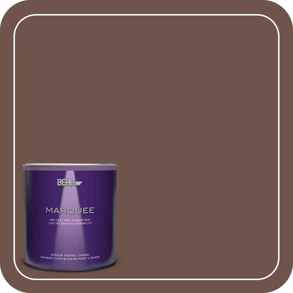 BEHR MARQUEE 1 qt. #N150-6 Coffee Beans Eggshell Enamel Interior Paint & Primer