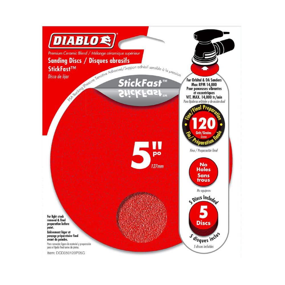DIABLO 120-Grit ROS StickFast Discs (3)