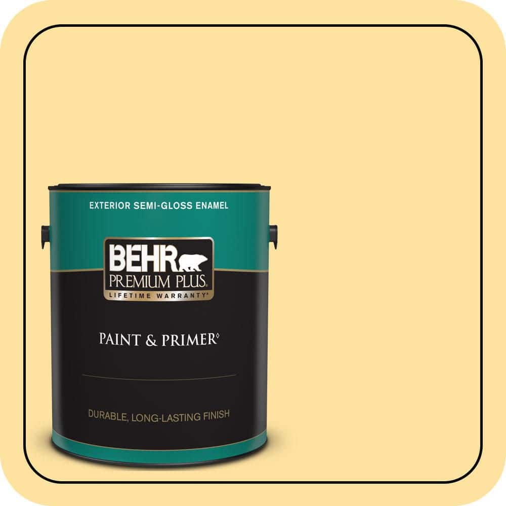 BEHR PREMIUM PLUS 1 gal. #P280-3 Polka Dot Skirt Semi-Gloss Enamel Exterior Paint & Primer
