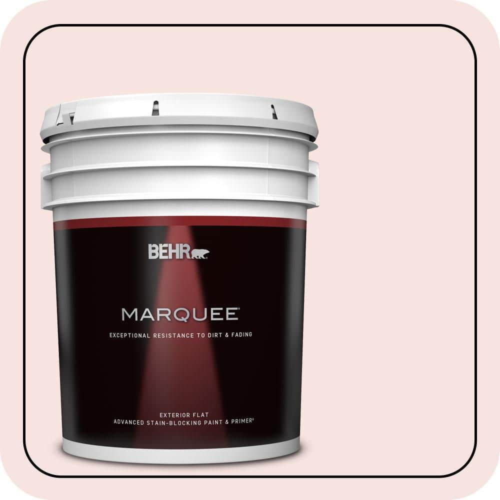 BEHR MARQUEE 5 gal. #RD-W02 Candy Floss Flat Exterior Paint & Primer