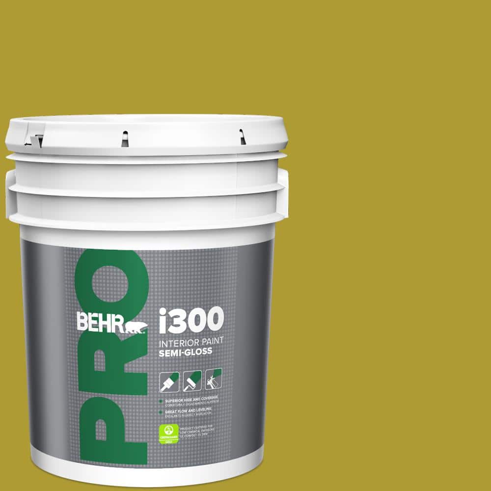 BEHR PRO 5 gal. #P330-7 Luscious Lime Semi-Gloss Interior Paint