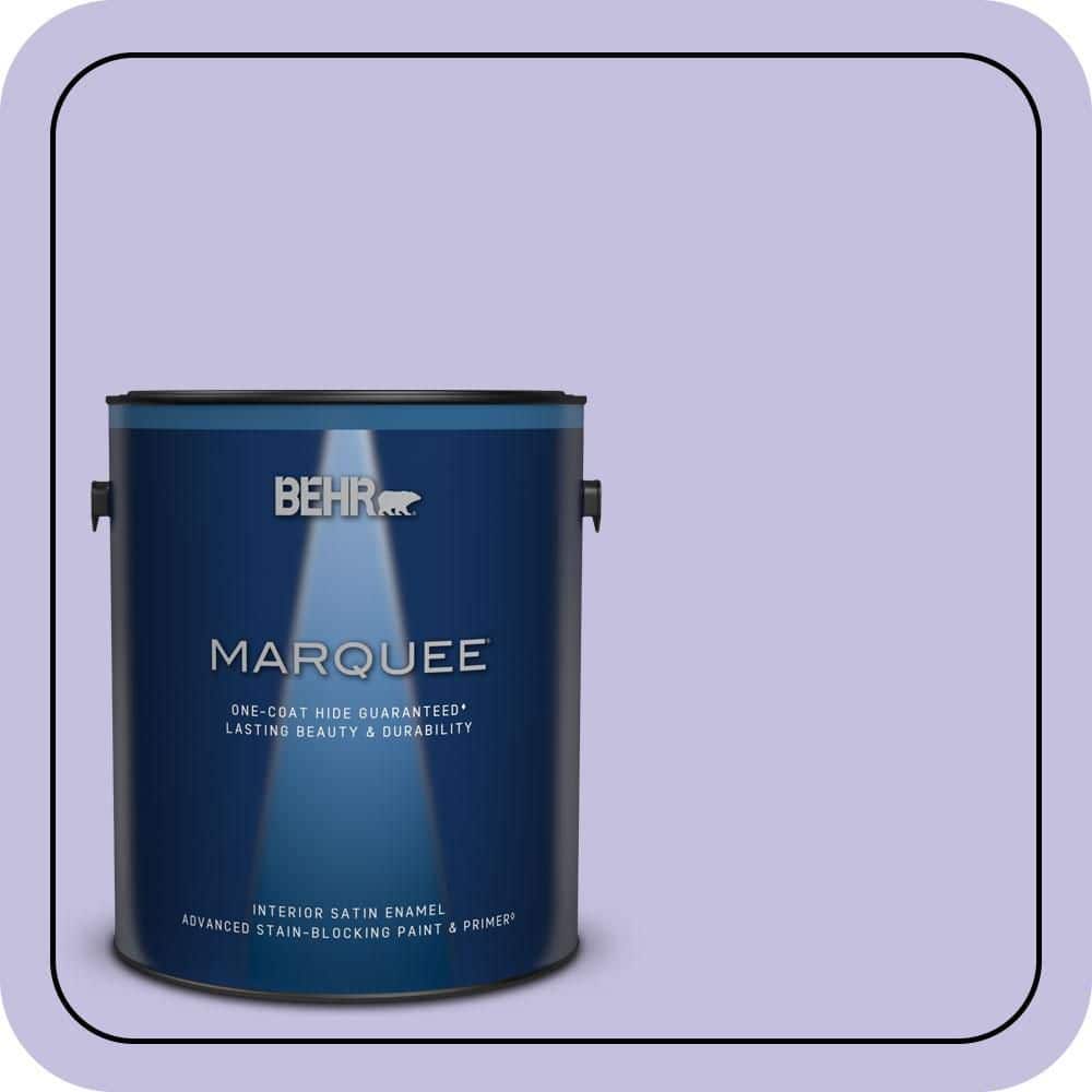 BEHR MARQUEE 1 gal. #630A-3 Weeping Wisteria Satin Enamel Interior Paint & Primer