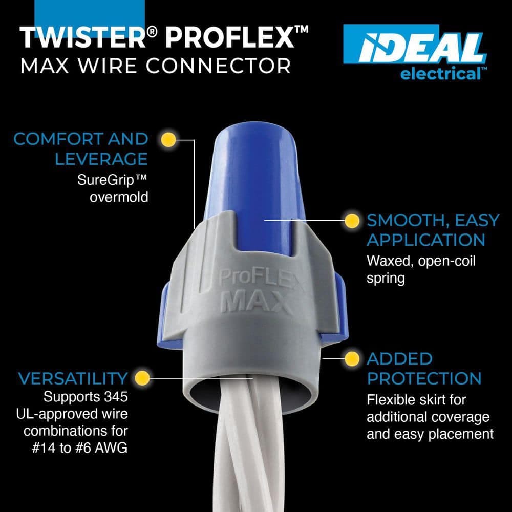 IDEAL Twister ProFLEX Max 348 Blue/Gray, 5/Bag (2)