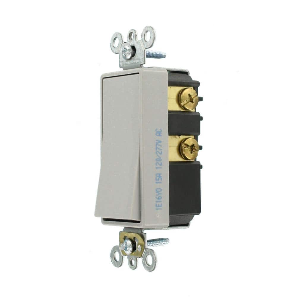 Leviton Amp Decora Plus Commercial Grade Single Pole Double-Throw Center-Off Maintained Contact Rocker Switch (3)