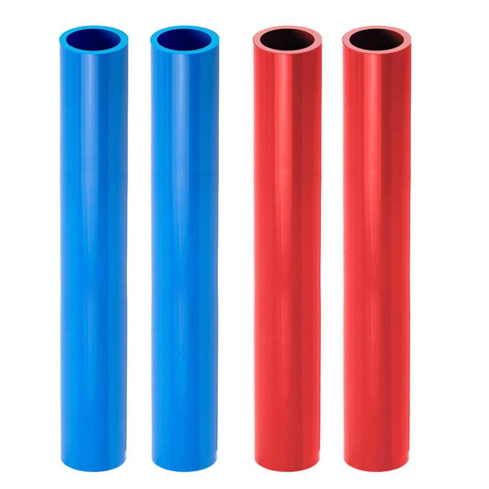 PLUMBFLEX 1/2 in. x 2 ft. PEX-B Tube Stick, Polyethylene Pack of Red and Blue Pex Pipe Tubing for Potable Water