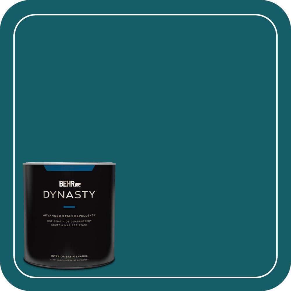 BEHR DYNASTY 1 qt. #S-H-530 Tropical Skies Satin Enamel Interior Stain-Blocking Paint and Primer