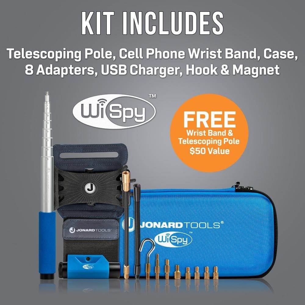 JONARD TOOLS Wispy CF-200 Multipurpose Wireless Inspection Camera with Telescoping Pole, Wrist Band and Rod Adapters - 2023 Version (2)
