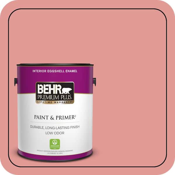 BEHR PREMIUM PLUS #M160-4A Sunset Pink Enamel Low Odor & Primer (4)