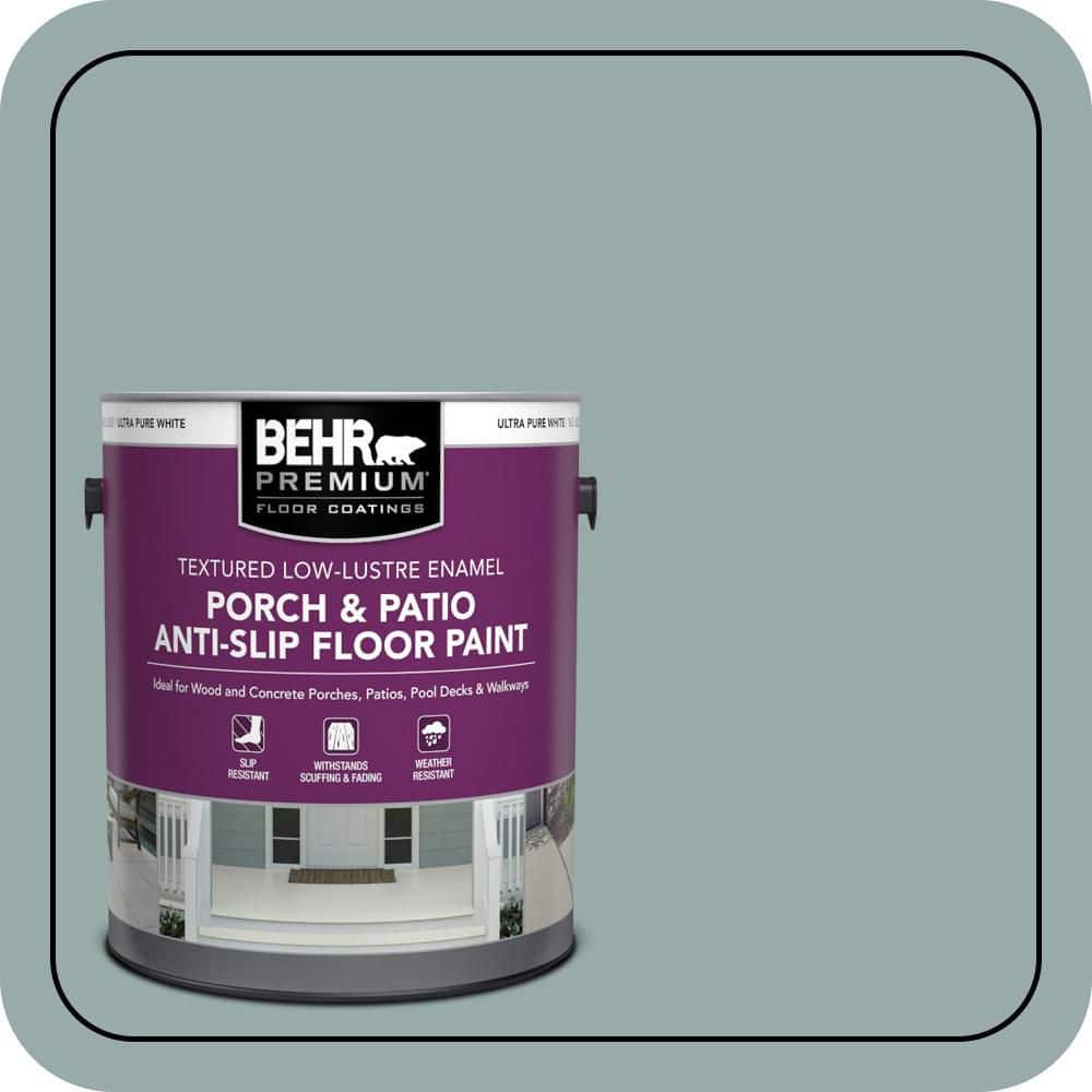 BEHR PREMIUM 1 gal. #PFC-46 Barrier Reef Textured Low-Lustre Enamel Interior/Exterior Porch and Patio Anti-Slip Floor Paint