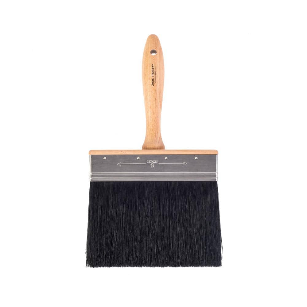 Wooster 6 in. Trusty Block Professional Black China Bristle Brush (2)