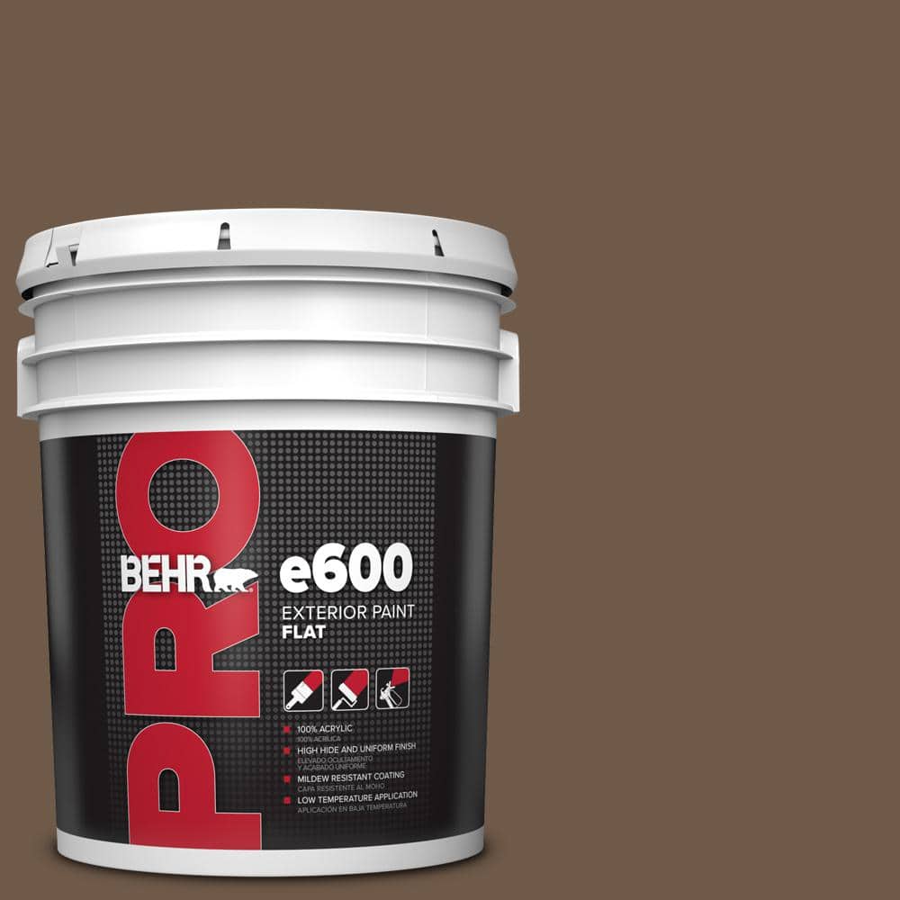 BEHR PRO 5 gal. #N230-7 Rustic Tobacco Flat Exterior Paint