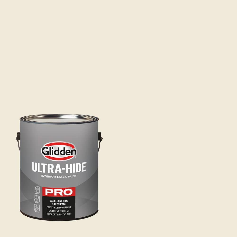 Glidden Ultra-Hide 1 gal. PPG1103-1 Ivory Tower Ultra Flat Interior Paint