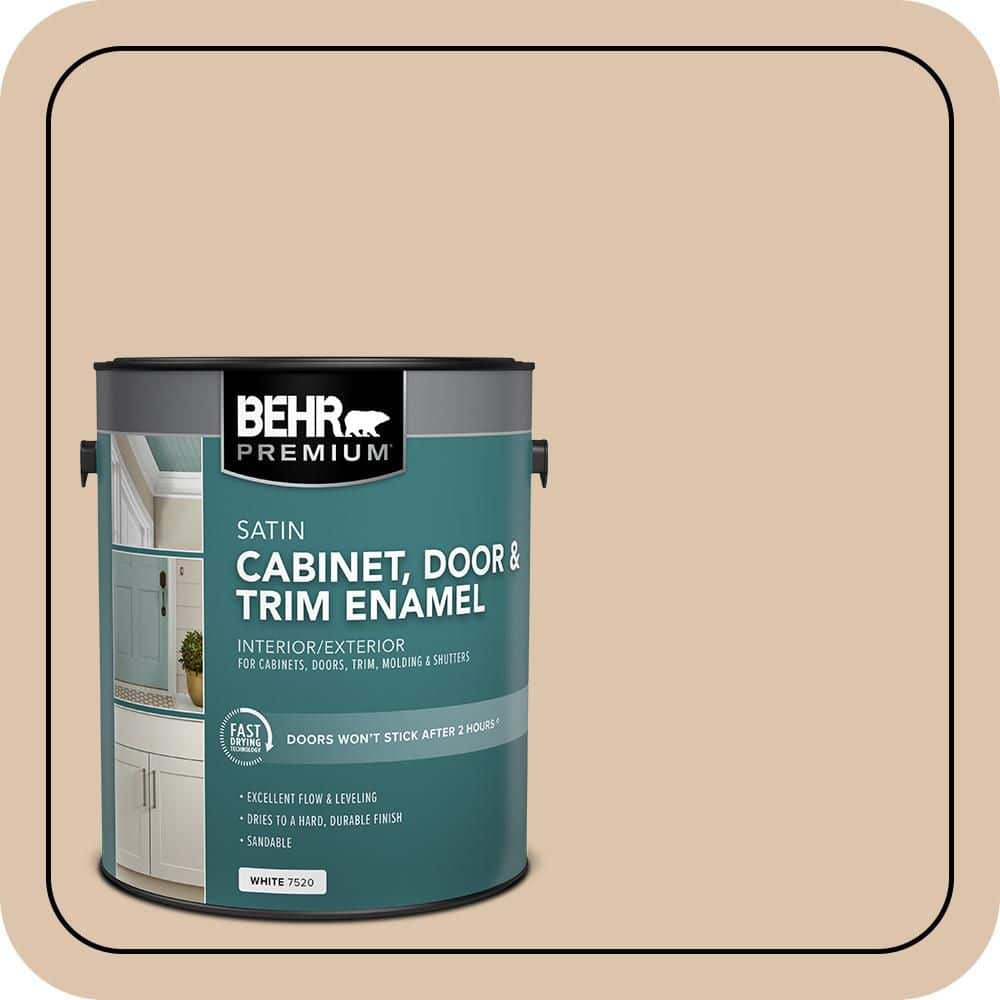 BEHR PREMIUM 1 gal. #PPU3-08 Sienna Dust Satin Enamel Interior/Exterior Cabinet, Door & Trim Paint