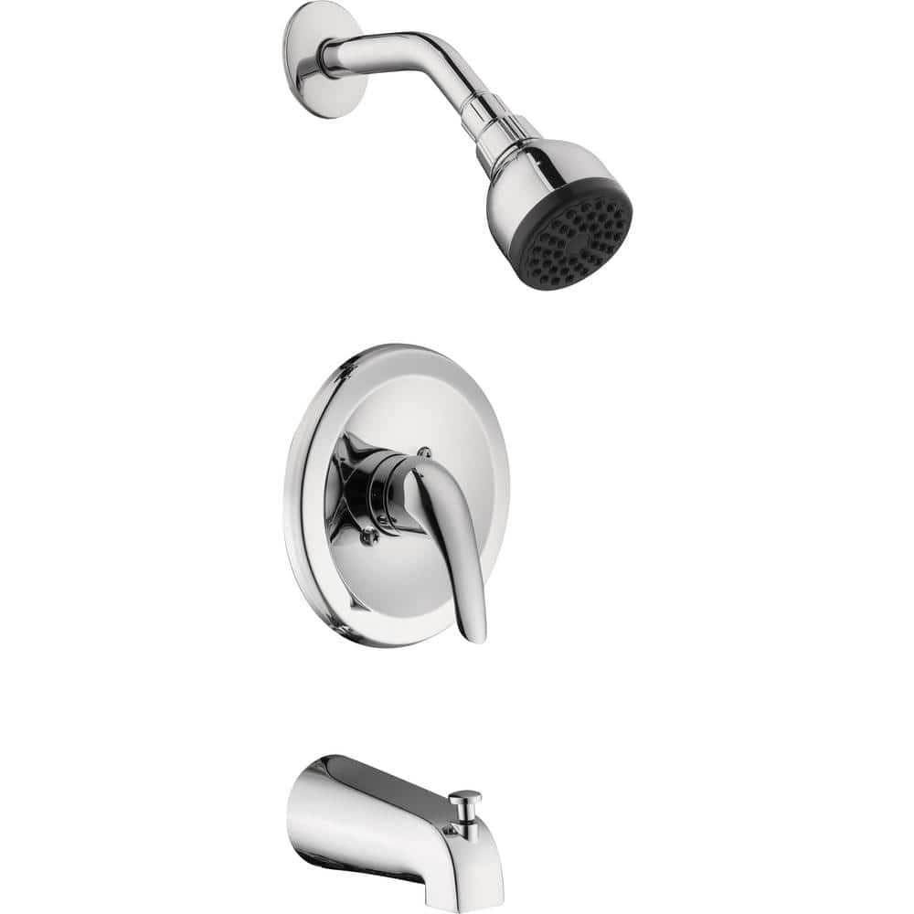 Glacier Bay Aragon Single-Handle 1-Spray Tub and Shower Faucet in Chrome (Valve Included) (1)