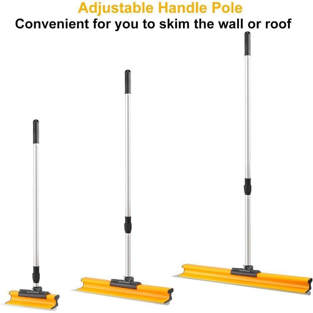 KIWDZFU Skimming Blade Set with 12 Plus 22 Plus 32 Stainless Steel Blades and 35-62 Aluminum Handle for Drywall/Wall/Plaster (3)
