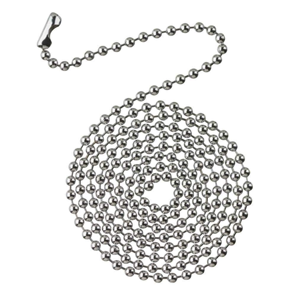 Commercial Electric 3 ft. Chrome Beaded Chain with Connector (2)