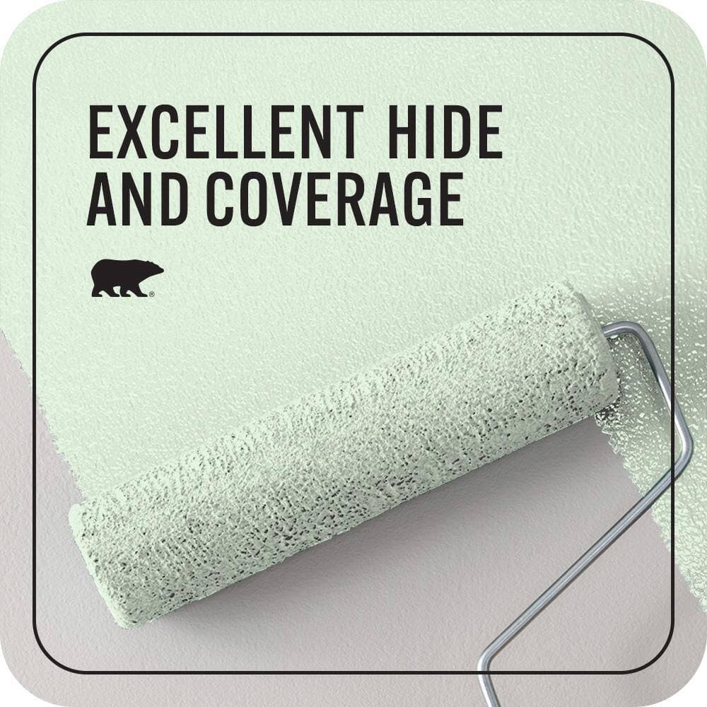 BEHR PREMIUM PLUS 1 qt. #440A-2 Sea Cap Flat EcoMix Plant-Based Interior Paint & Primer (2)