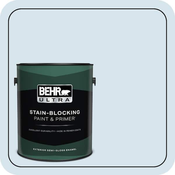 BEHR ULTRA 1 gal. #560C-1 Rain Water Semi-Gloss Enamel Exterior Paint & Primer (2)