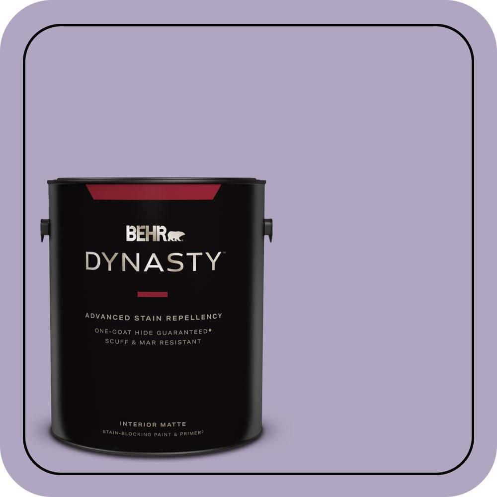 BEHR DYNASTY 1 gal. #650D-4 Winter Amethyst Matte Interior Stain-Blocking Paint & Primer