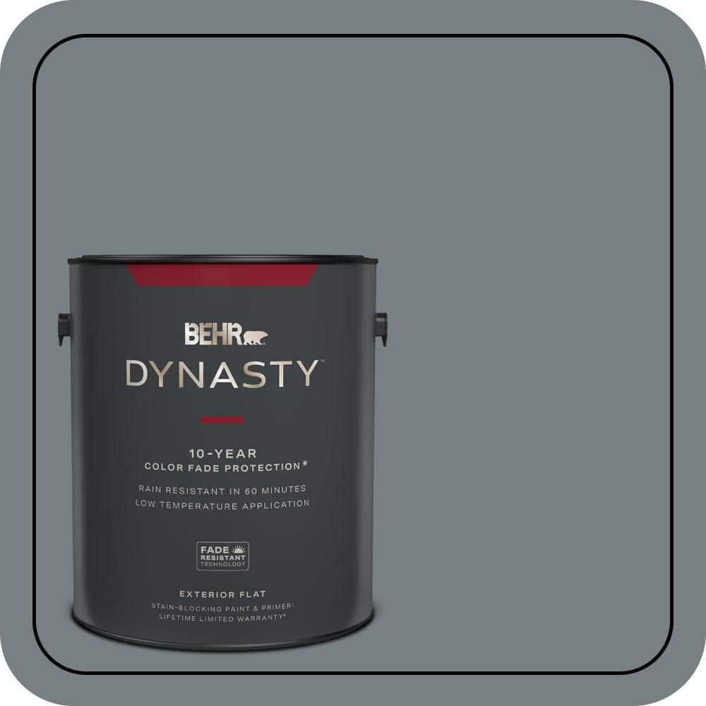 BEHR DYNASTY 1 gal. #N450-5 Intergalactic Flat Exterior Stain-Blocking Paint & Primer