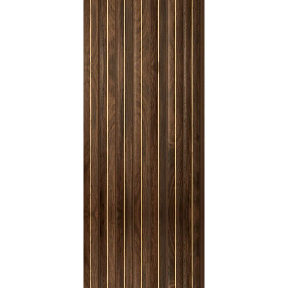 FROM PLAIN TO BEAUTIFUL IN HOURS Gilded Peaks 1/2 in. 0.79 ft. 9.3 ft. Brown Glue-Up Foam Wood Slat Walls /147 sq. (1)