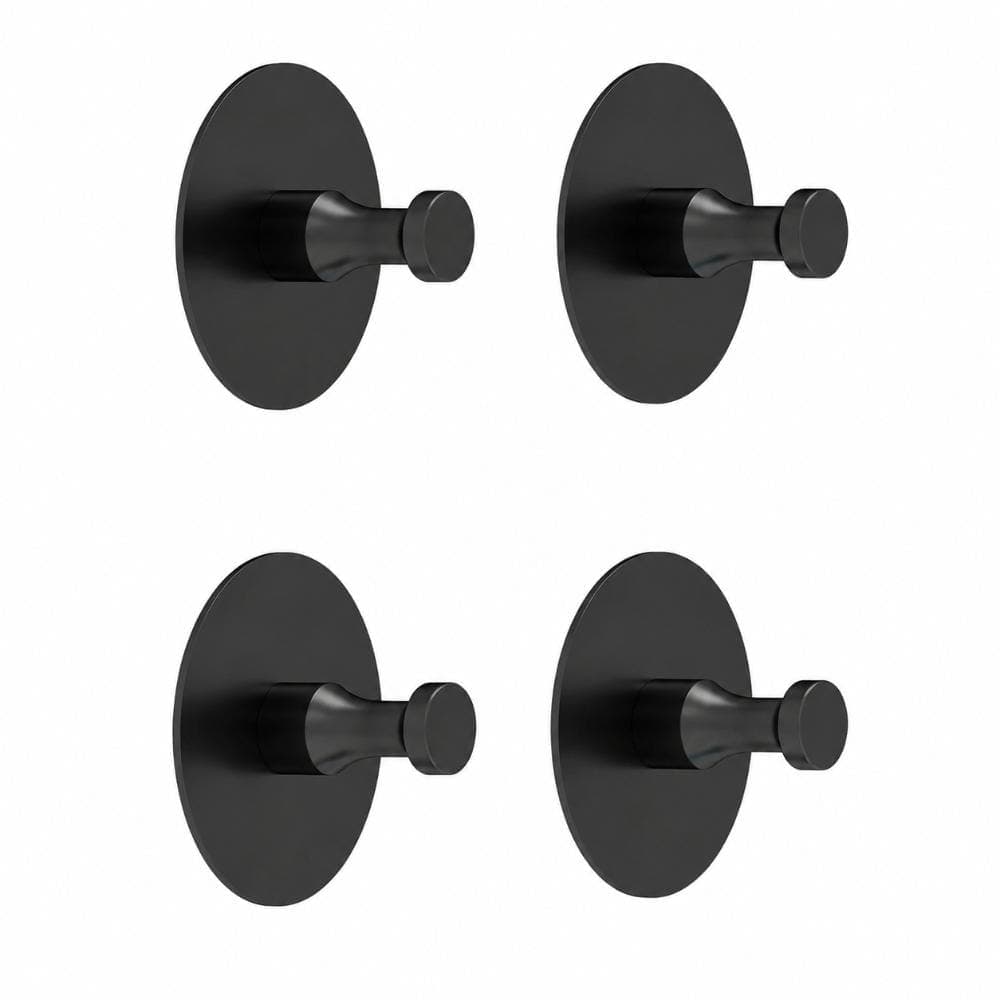Unbranded Heavy Duty Aluminum Adhesive Hooks for Walls - 4-Piece Robe and Towel Hooks for Bathrooms and Shower Use (1)