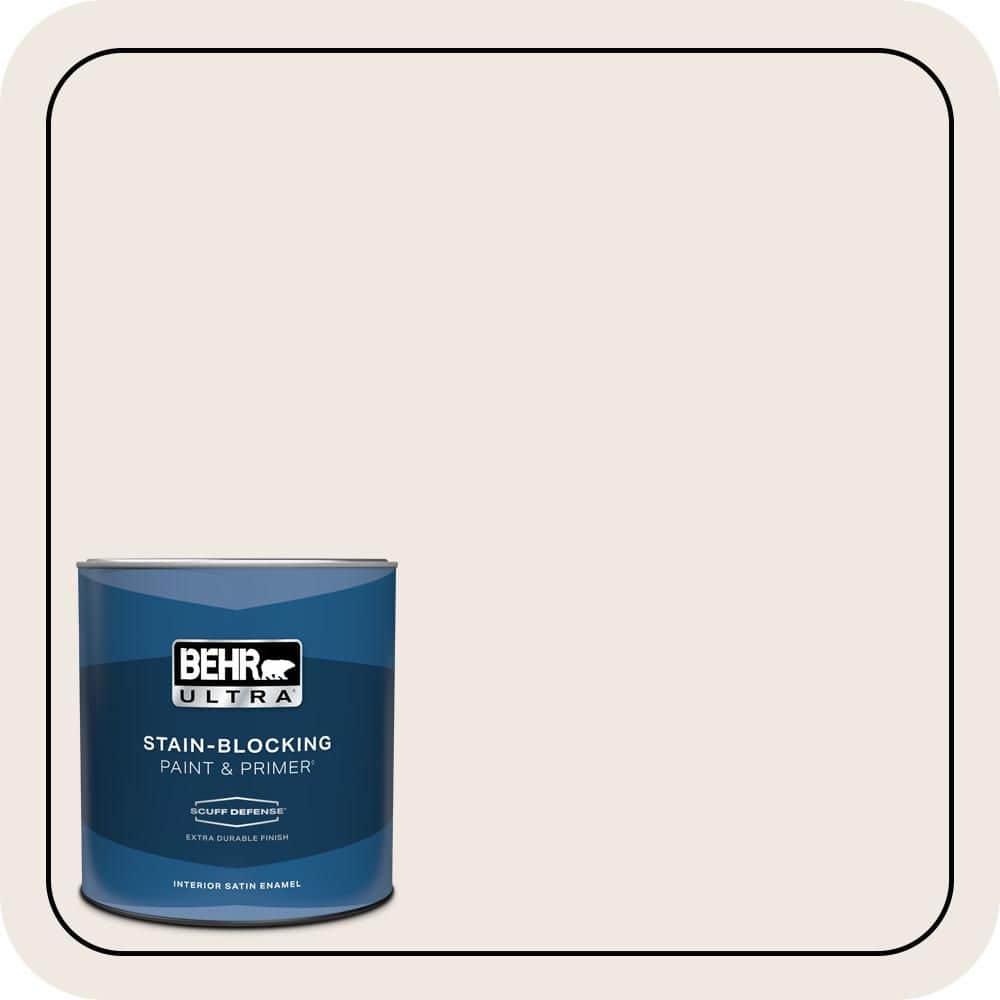 BEHR ULTRA 1 qt. #PWN-69 Fine Linen Extra Durable Satin Enamel Interior Paint & Primer