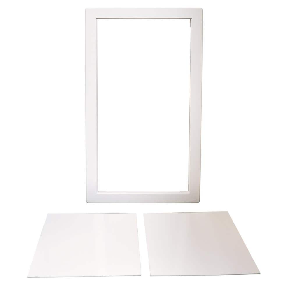JONES STEPHENS 17 in. Height x 30.875 in. Width Snap-Ease ABS Plastic Wall Access Panel White (13.5 in. x 27.25 in. Interior) (3)