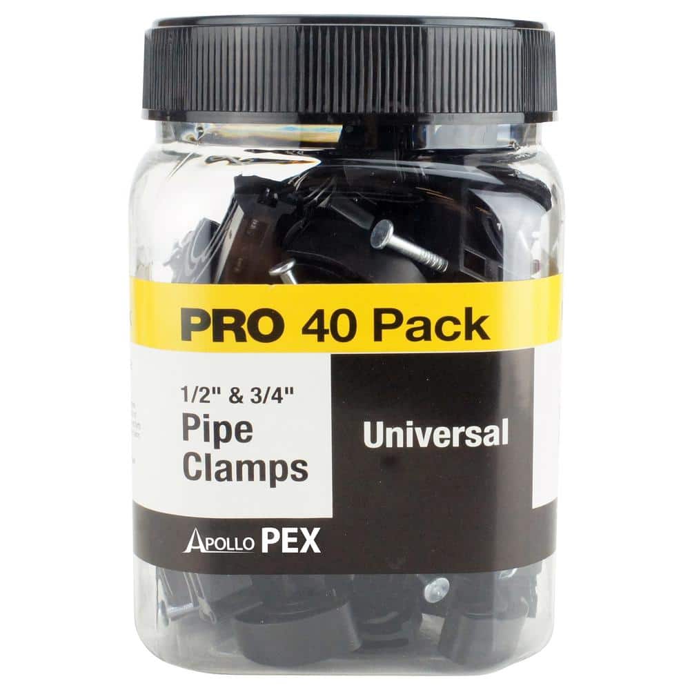 Apollo 1/2 in. and 3/4 in. 2-in-1 PEX Pipe J-Hook Pipe Support Pro Pack (40-Pack) (4)