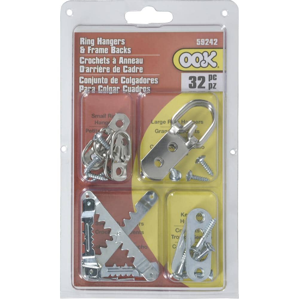 OOK Zinc Ring Hanger and Frame Back Kit (32-Pack) (1)