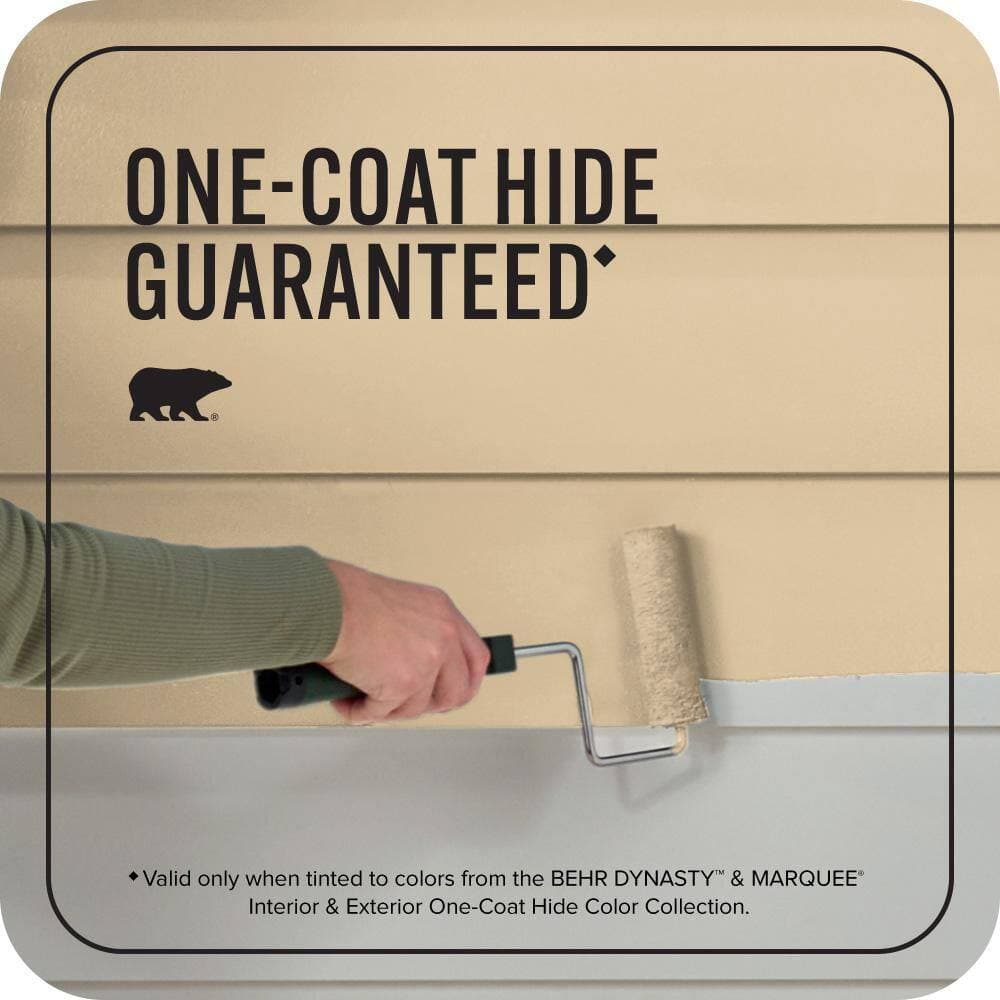 BEHR MARQUEE 1 gal. #S300-3 Almond Cookie Flat Exterior Paint & Primer (3)