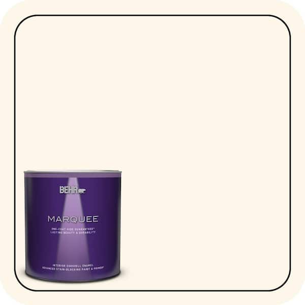 BEHR MARQUEE 1 qt. #PWN-20 Whipping Cream Eggshell Enamel Interior Paint & Primer (2)