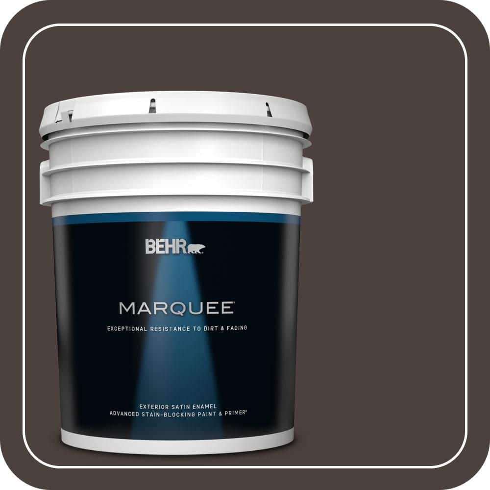 BEHR MARQUEE 5 gal. #PPU5-20 Sweet Molasses Satin Enamel Exterior Paint & Primer