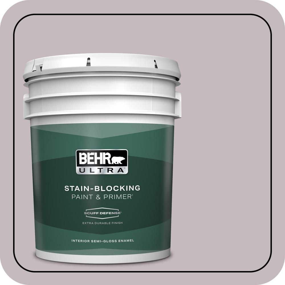 BEHR ULTRA 5 gal. #N110-2 Mulberry Stain Extra Durable Semi-Gloss Enamel Interior Paint & Primer