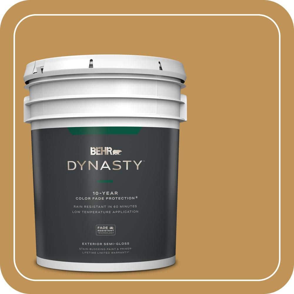BEHR DYNASTY 5 gal. #T12-5 Lone Star Semi-Gloss Exterior Stain-Blocking Paint & Primer