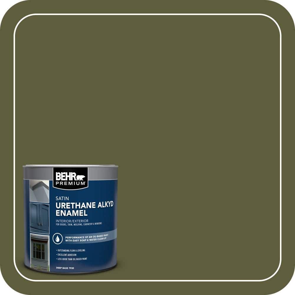 BEHR PREMIUM 1 qt. #PPU9-25 Eastern Bamboo Satin Enamel Urethane Alkyd Interior/Exterior Paint (1)