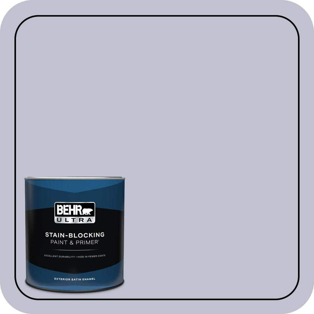 BEHR ULTRA 1 qt. #S550-2 Powder Lilac Satin Enamel Exterior Paint & Primer (1)
