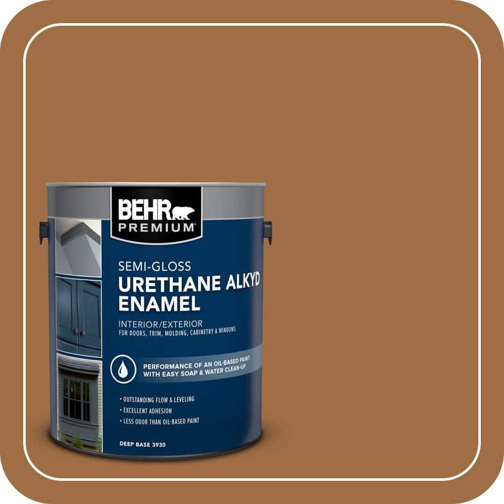 BEHR PREMIUM 1 gal. #S250-6 Desert Clay Urethane Alkyd Semi-Gloss Enamel Interior/Exterior Paint