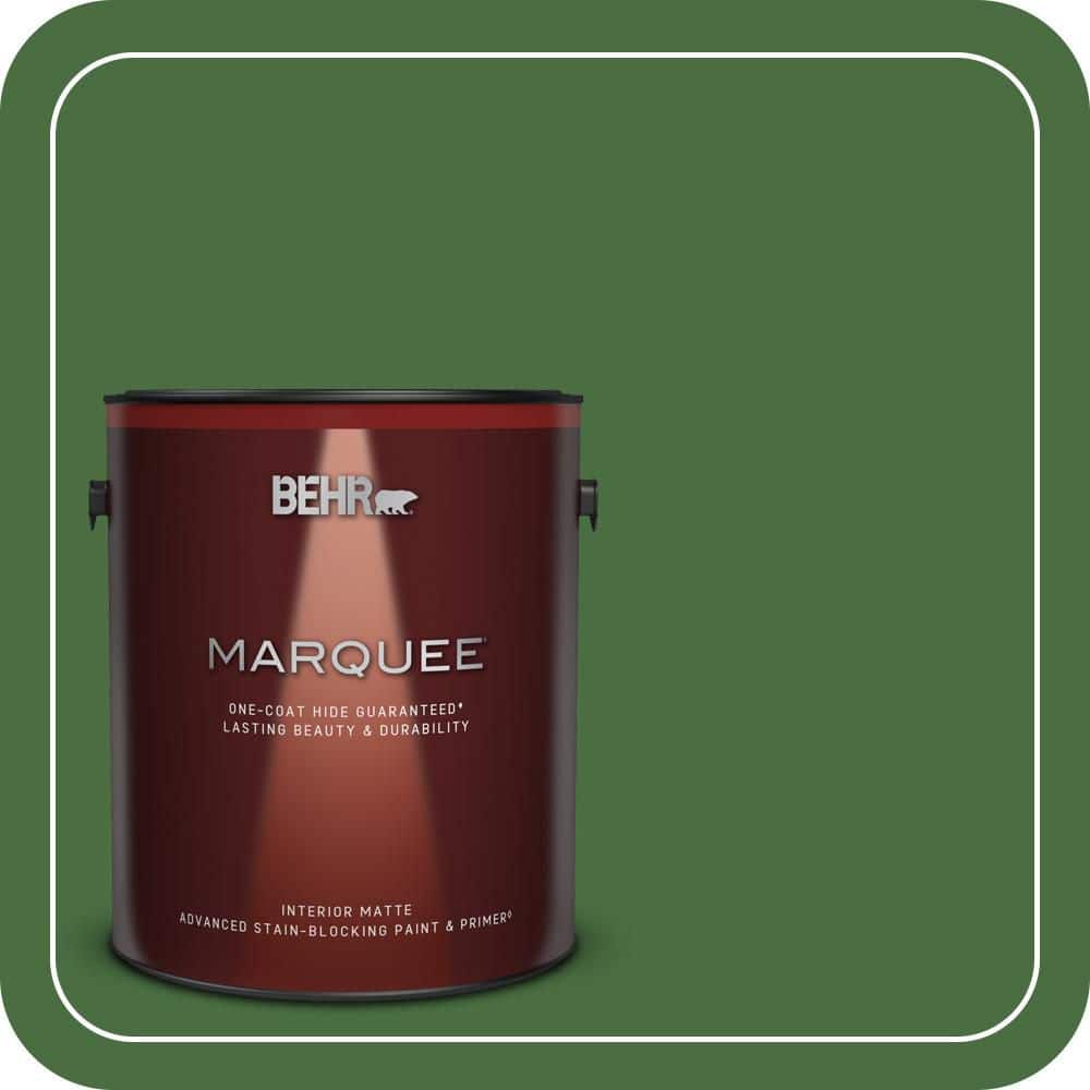 BEHR MARQUEE 1 gal. #S-H-440 Pine Scent Matte Interior Paint & Primer