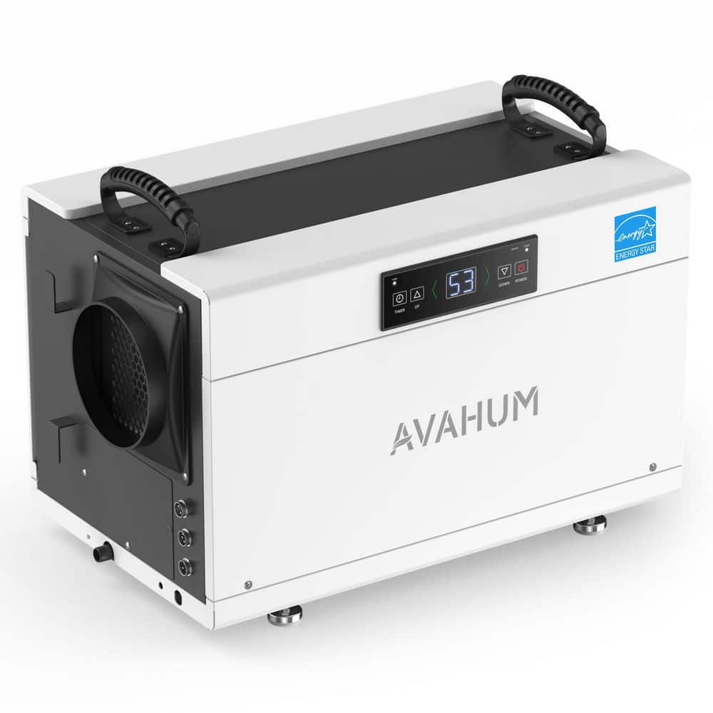 ANDTE 145 pt. 6.000 sq. ft. Bucketless Energy Star Commercial Dehumidifier in White with Auto Defrost for Basement