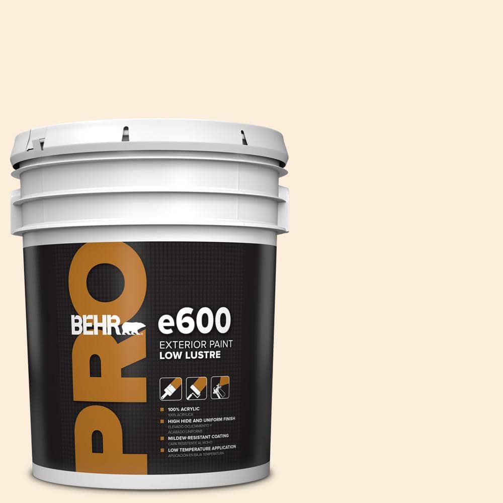 BEHR PRO 5 gal. #W-D-720 Innocence Low Luster Exterior Paint